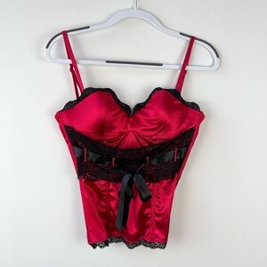 Native Intimated Red Satin Lace Bra Top